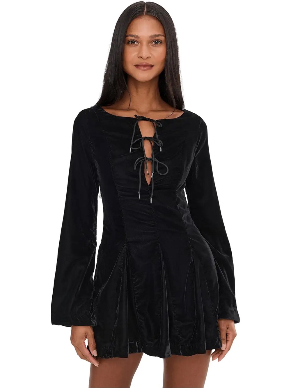 FREE PEOPLE Linney Velvet Mini Dress